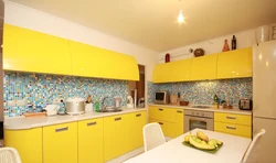 Lemon kitchen in the interior photo