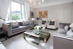 Living room design with different armchairs
