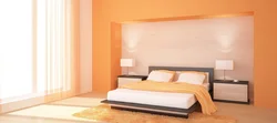 Peach wallpaper for the bedroom photo