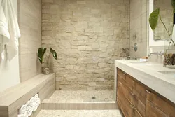 Natural stone in the bathroom interior