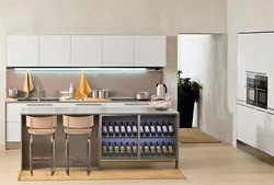 Kitchen design with wine cabinet