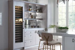 Kitchen design with wine cabinet