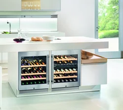 Kitchen design with wine cabinet