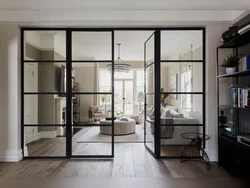 Modern sliding doors to the living room photo