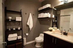 Bathroom shelves design black