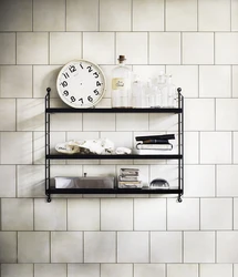 Bathroom shelves design black