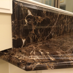 Kitchen brown marble photo