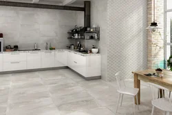 Керамогранит 1200х600 в интерьере кухни