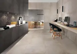 Керамаграніт 1200х600 у інтэр'еры кухні