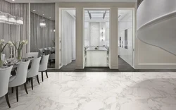 Porcelain stoneware 1200x600 in the kitchen interior