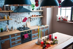 DIY kitchen interior from scrap materials