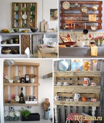 Oshxonaning ichki qismi hurda materiallardan DIY