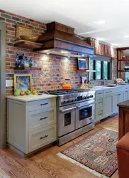 Kitchens in a brick house photo design