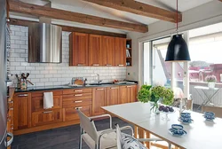 Kitchens in a brick house photo design