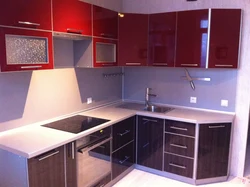 Kitchen facades in aluminum frame photo