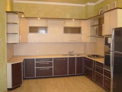 Kitchen facades in aluminum frame photo