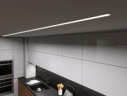 Light Lines In The Kitchen On The Ceiling Photo