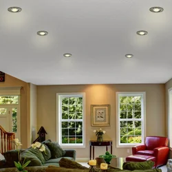 Spotlights photo in the interior in the living room
