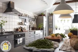 Интерьердегі фотодағы жасыл IKEA ас үйі