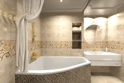 Gold tiles in the bathroom photo
