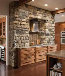 Photo of natural stone in the kitchen