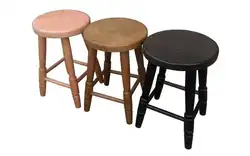 Wooden stools for the kitchen photo