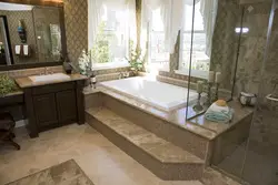 Bathroom on a pedestal in the interior