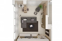 Living room design top view