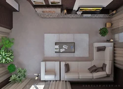 Living room design top view