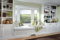 Window sill design wide bedroom