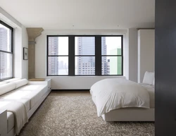 Window sill design wide bedroom