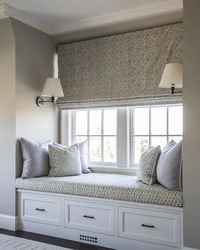 Window sill design wide bedroom