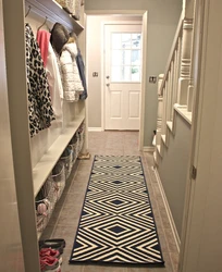 Modern carpet runners in the hallway photo