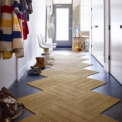 Modern carpet runners in the hallway photo