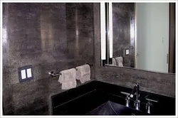 Venetian plaster in the bathroom photo in