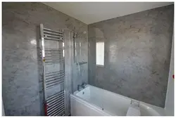 Venetian plaster in the bathroom photo in