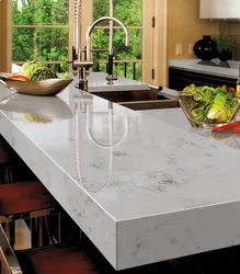 Natural stone countertop for kitchen photo