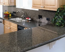 Natural stone countertop for kitchen photo