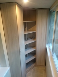 Corner wardrobe for the loggia photo how