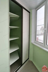 Угловой шкаф на лоджию фото как