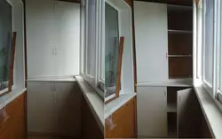 Угловой шкаф на лоджию фото как