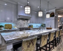 Marble Countertop In The Kitchen Interior