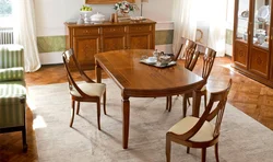 Kitchen table in the living room photo