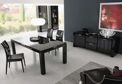 Kitchen table in the living room photo