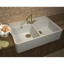 Countertop sink in the kitchen photo