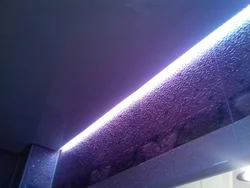 Photo of a floating ceiling in the bathroom