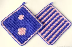Crochet oven mitts photos and diagrams