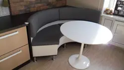 Круглыя ​​канапы для кухні фота