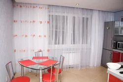 Tulle in the kitchen photo in the interior white
