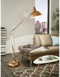 Floor lamps in the kitchen interior